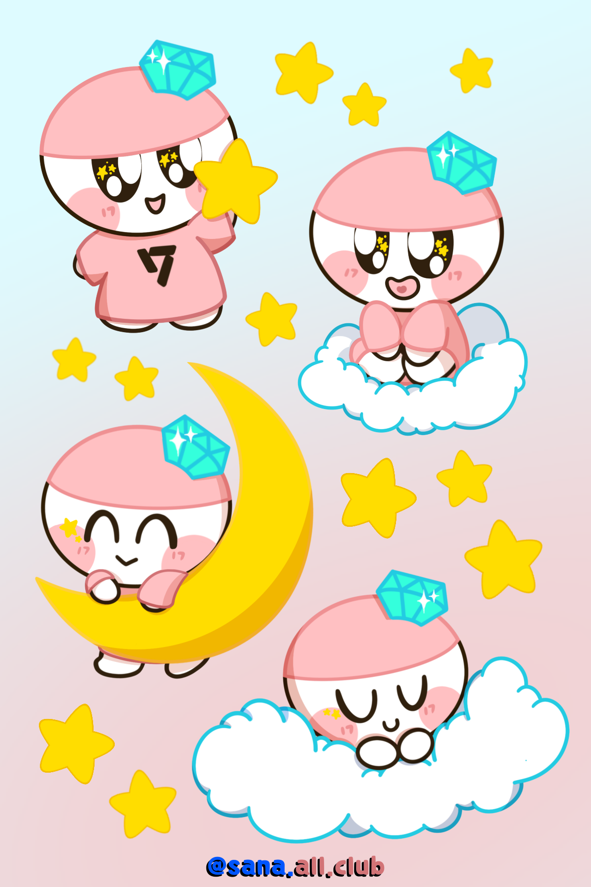 Good Night Bongbongie Sticker Sheet