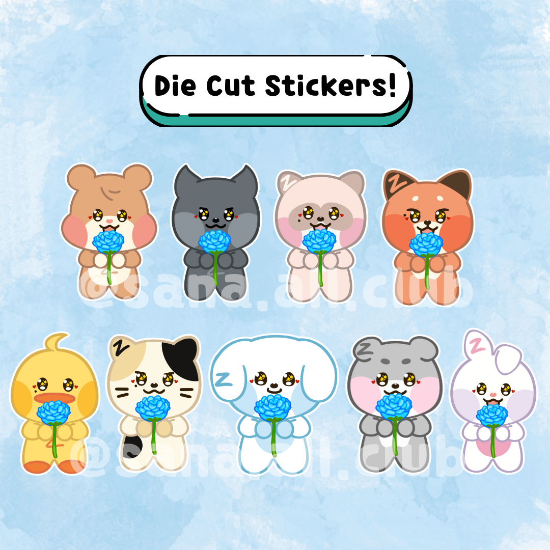 Zeroni Roses Die Cut Stickers
